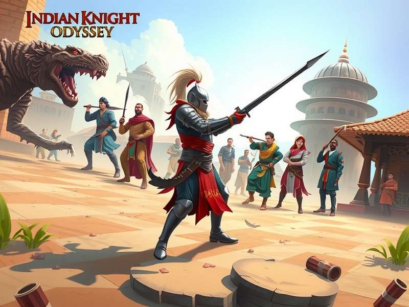 Indian Knight Odyssey community event with players in traditional costumes